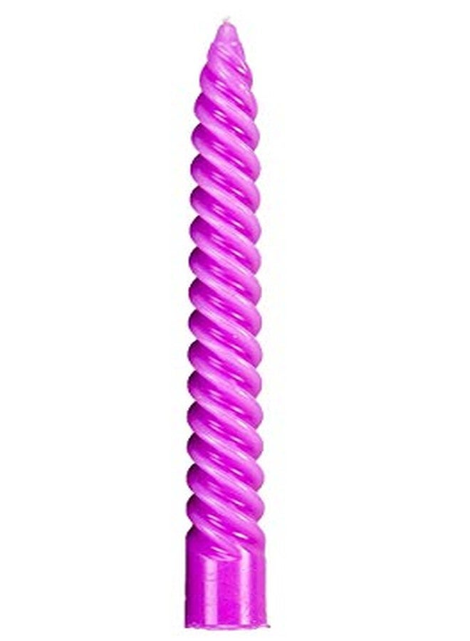 Luces Paraffin Wax Smokeless Scented Purple Colour Twisted Stick Candles Decorations for Living Room Pack of 6 - Image 2