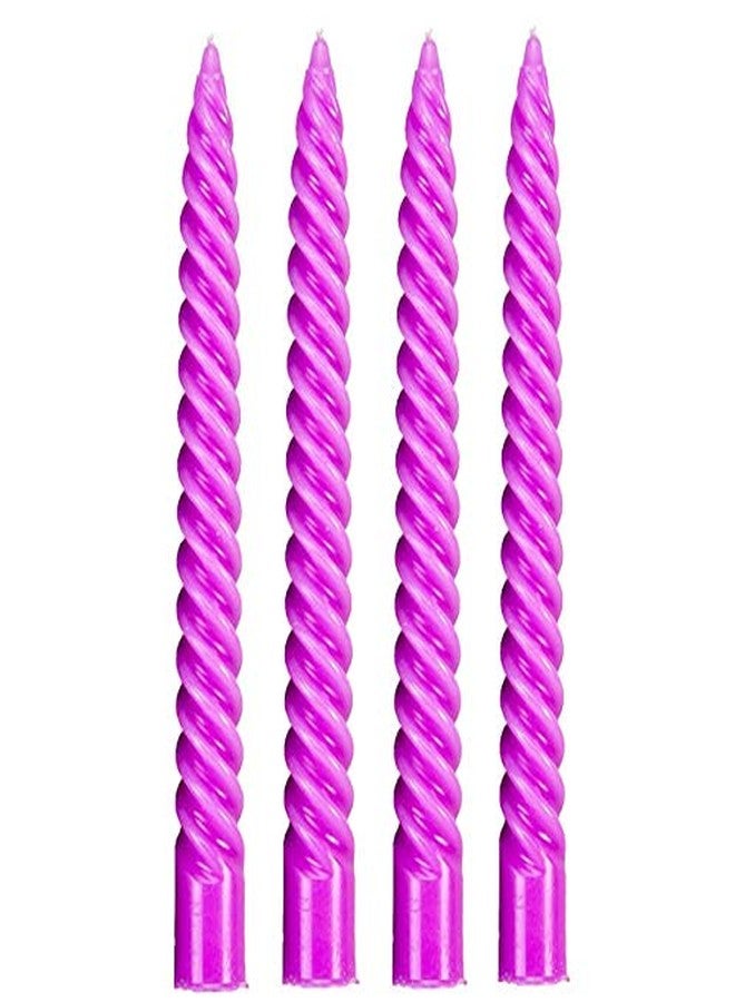 Luces Paraffin Wax Smokeless Scented Purple Colour Twisted Stick Candles Decorations for Living Room Pack of 6 - Image 3