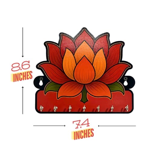 Maefele Beautiful Flower MDF Key Holder – Decorative Modern Wall Art for Home || Elegant Key Organizer for Bedroom, Living Room, Guest Room & Dining Area || - Image 2