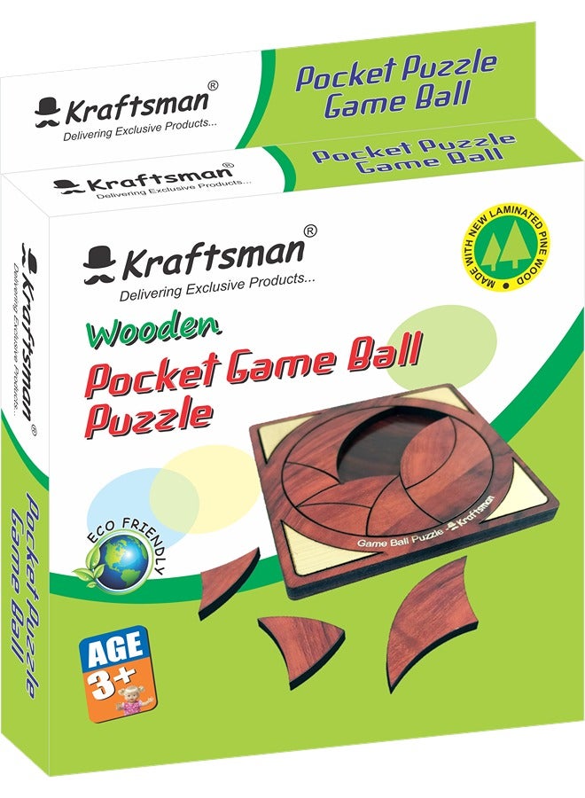 Kraftsman Kraftsman Pocket Puzzle Mini Game Ball Puzzle - Compact | Portable Brain Teaser | Enhances Problem-Solving | Dexterity and Cognitive Skills for Kids and Adults | Perfect for Travel and On-the-Go Fun 
