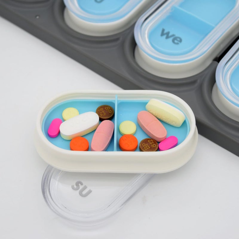 EQUADOSE Weekly Pill Organizer, Extra Large 7-Day Vitamin Jumbo Case with Removable Pods, Oversized Medication Carrier for Easy Travel and Daily Health Management, Travel-Friendly - Image 4