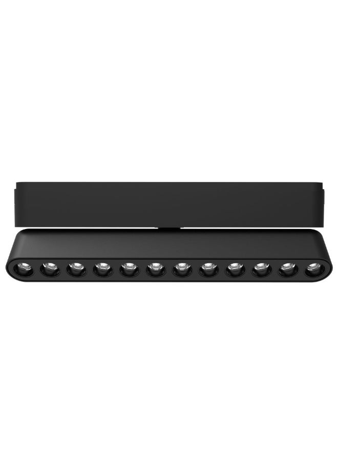 DANUBE HOME Milano Magnetic Track Adjustable Cob Module Light Indoor Lighting Fixture With 2700-6000K Color Temperature Durable Alluminium Built - Black Ceiling Lights For Home & Office - 22.23X2.5X6.45Cm 