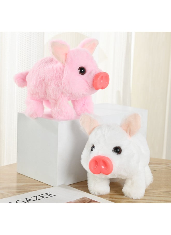 Electric Plush Rope Piggy Simulation Call Walking Swing Electronic Pet Play Home Doll Doll Children's Toy-Color:Large Pink  - Image 3