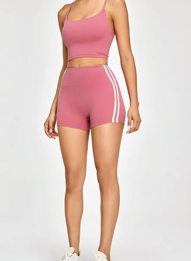 KAWN.YOGA Womens High Waist Contour Workout Sport Yoga Shorts Tummy Control