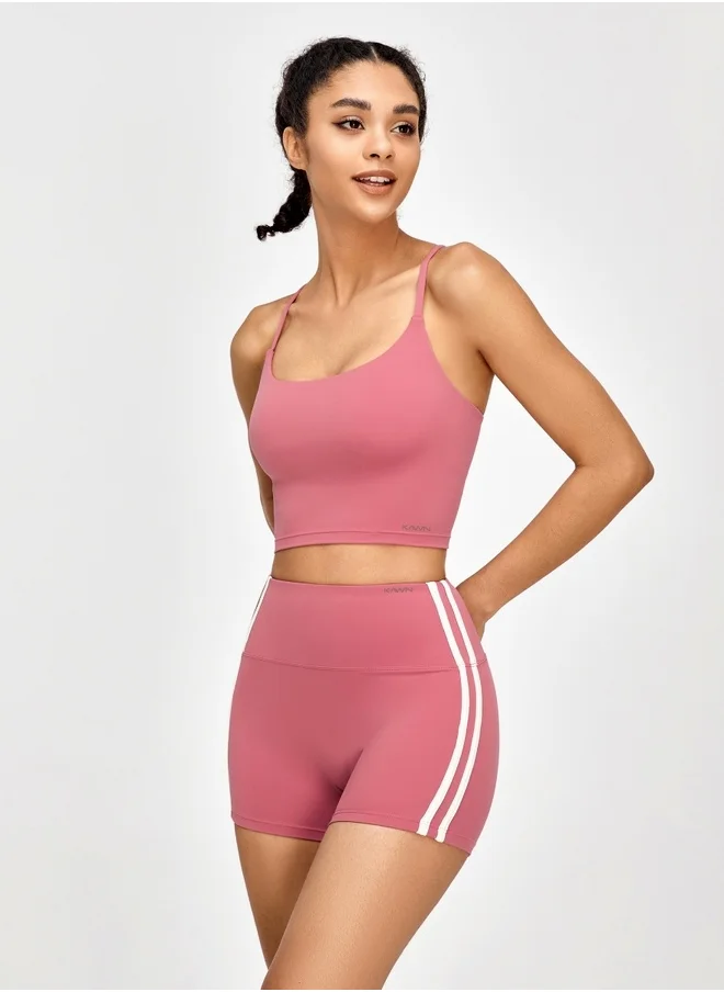 KAWN.YOGA Womens High Waist Contour Seamless Workout Sport Yoga Shorts Tummy Control