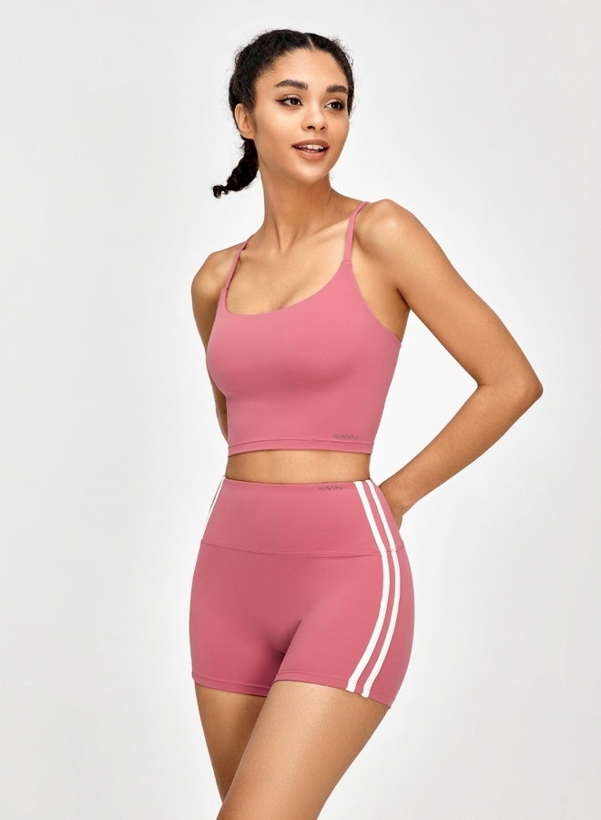 KAWN.YOGA Womens High Waist Contour Seamless Workout Sport Yoga Shorts Tummy Control  - Image 2