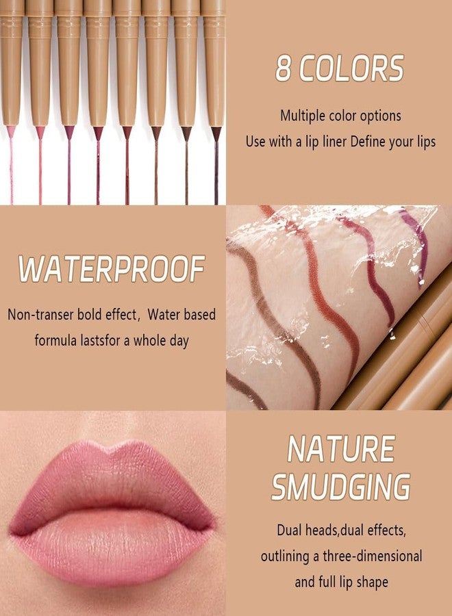 Hxssll Matte Lip Liner - Dual-Ended Retractable Pencil with Silicone Smudger, Waterproof Long Wear Crayon for Flawless Contour & Plump Lips, Vegan Cruelty-Free Beauty for Everyday Elegance (01#, 1PCS) - Image 5
