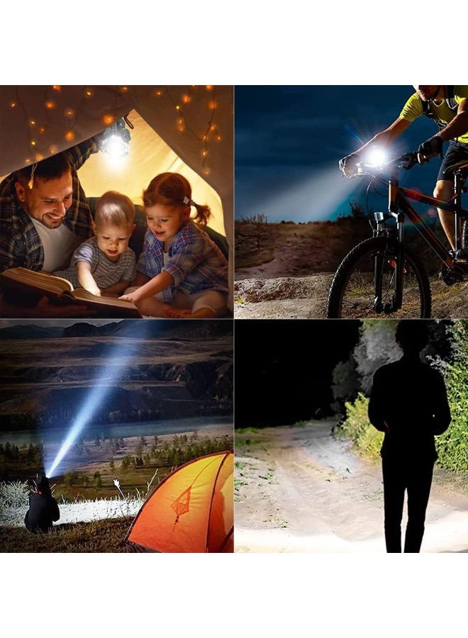 Led Rechargeable Flashlights with High Lumens, Waterproof Flashlight with Broken Window Hammer, 3 Modes Outdoor Flash Light Have Magnet for Hanging  - Image 2