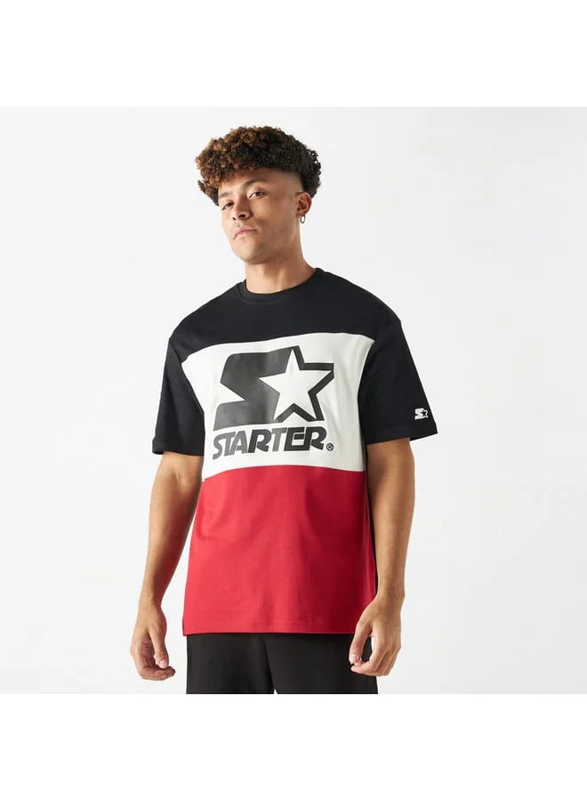 STARTER Starter Print Crew Neck T-shirt with Short Sleeves