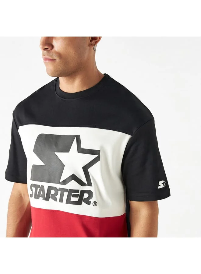 STARTER Starter Print Crew Neck T-shirt with Short Sleeves