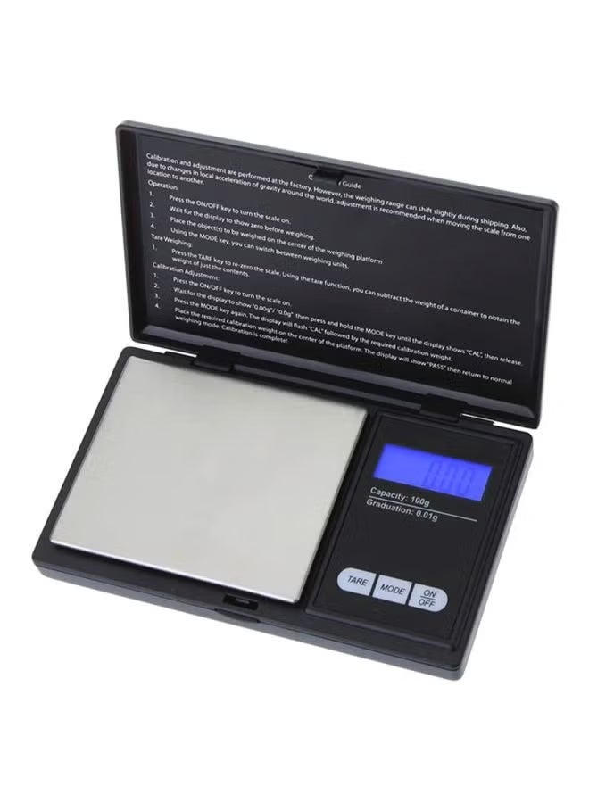 ميزان ديجيتال LCD صغير متنقل لوزن المجوهرات والذهب ميزان ميكرو جرام 0.01غ-100غ ميزان إلكتروني للقهوة ميزان جيبي ، أسود - Image 1