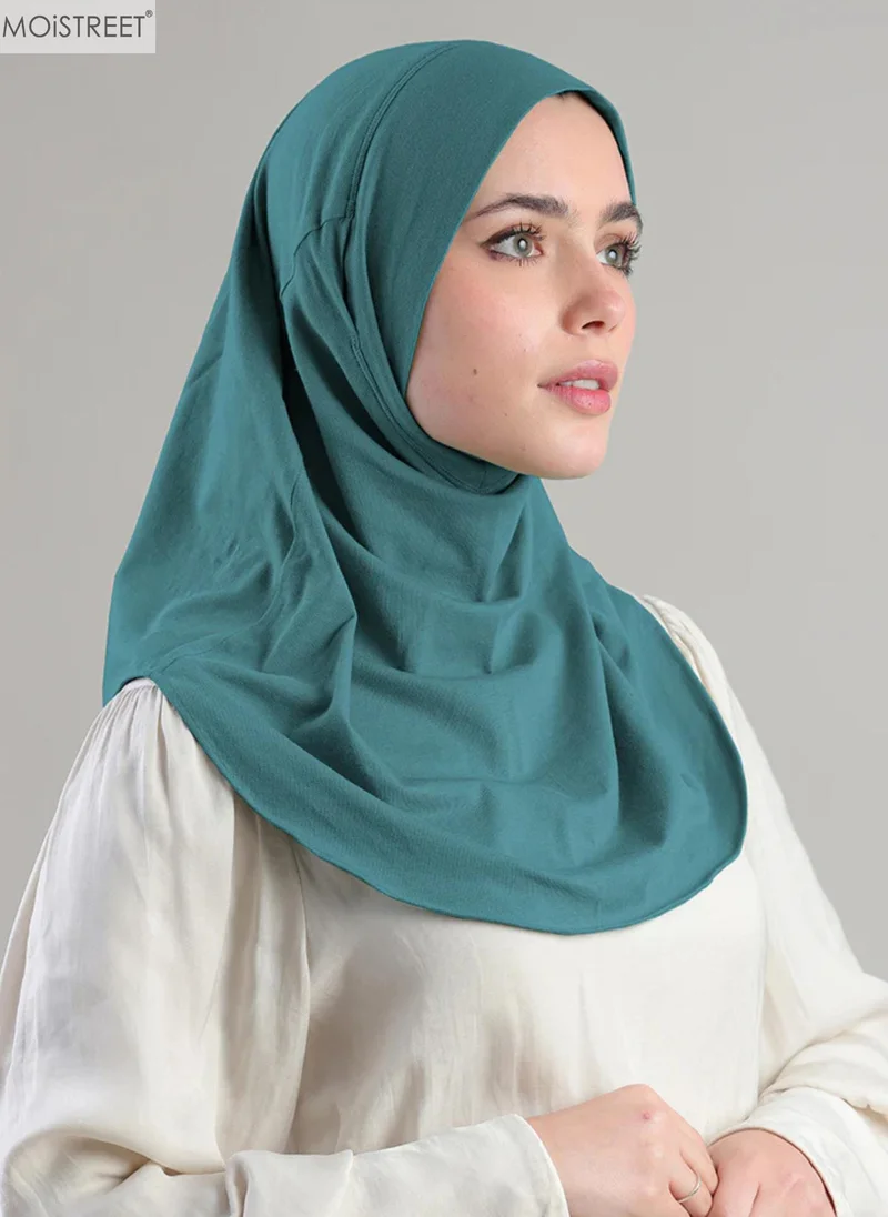 Moistreet MOiSTREET Hijab turquoise Normal  Jersey