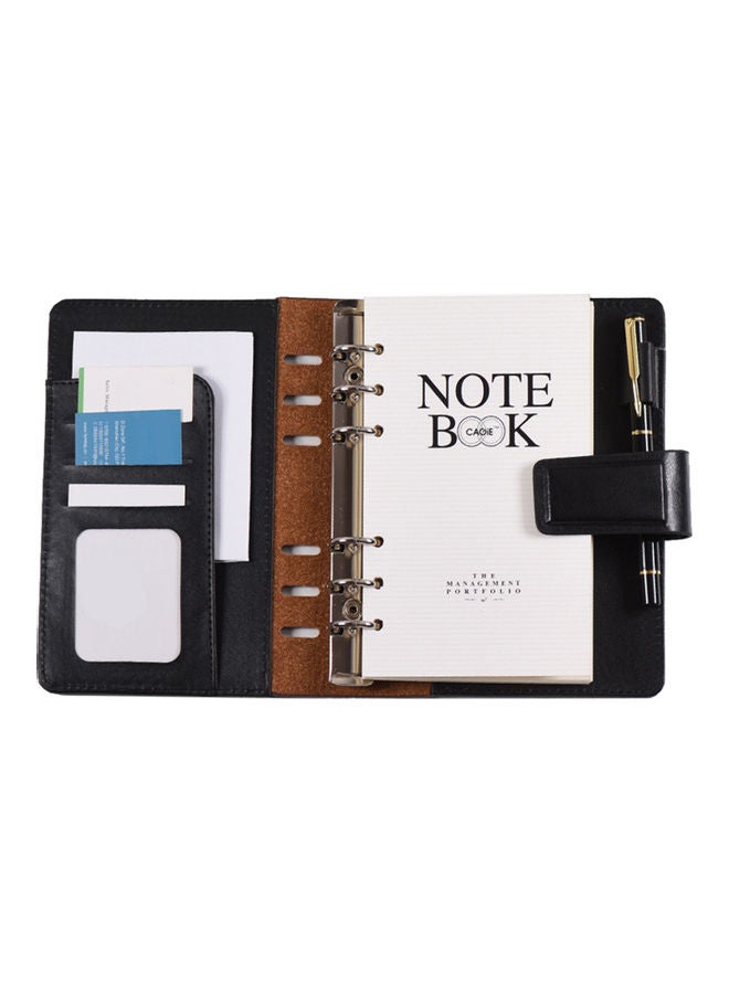 إسكدنيا دفتر ملاحظات بسلك حلزوني مقاس A6. أسود - Image 1