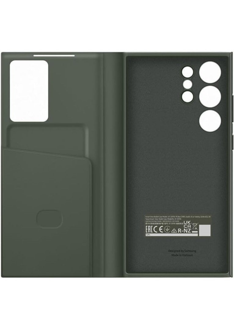 Beauenty - For S23 Ultra Smart View Wallet Case Dark Green - Image 1