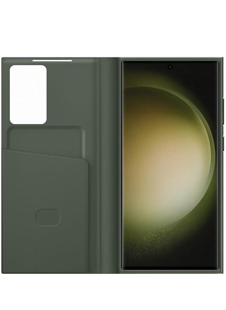 Beauenty - For S23 Ultra Smart View Wallet Case Dark Green - Image 1