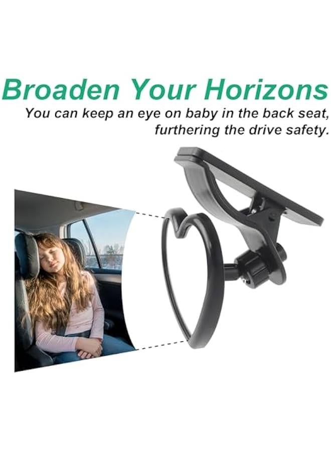 360 Degree Adjustable Rear Facing Baby Car Mirror for Babies, Kids, and Infants - Convex Love Mirrors for Automotive Interior with Clip-on Installation - See Your Rear Kids Easily! - Image 2