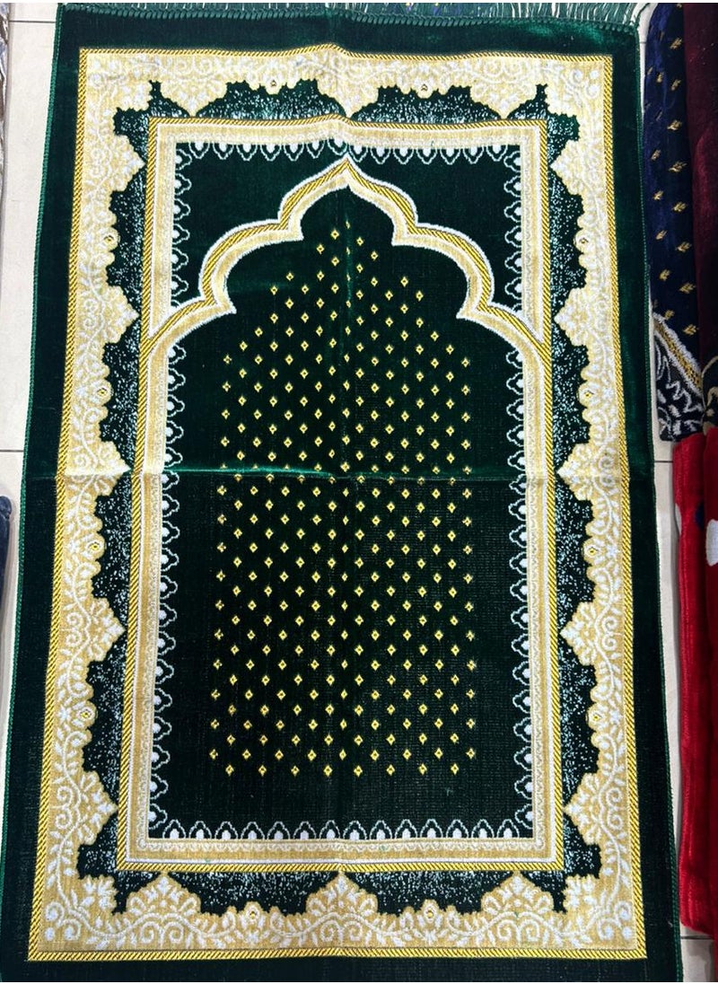 ALSAQER Alsaqer Turkey Muslim Prayer Mat (70 X 110 cm ), Musalla | Islamic Prayer Mat for Home and Masjid Parayer Mat| Muslim Prayer Rug | Premium Design and Quality | Made in Turkey | Soft Touch with Cotton Padded Back (Multicolours) 