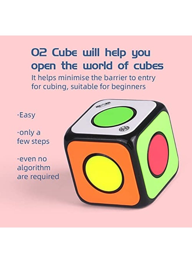 CuberSpeed - Cuberspeed QY Toys 1x1x1 Speed Cube 02 Black 1x1 Magic Cube Puzzle O2 Cube - Image 1