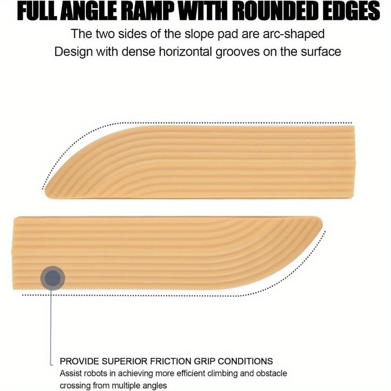 Yellow Rubber Transition Strips Set of 4 for Wheelchair Ramps Door Sills Bathroom Thresholds - Image 3