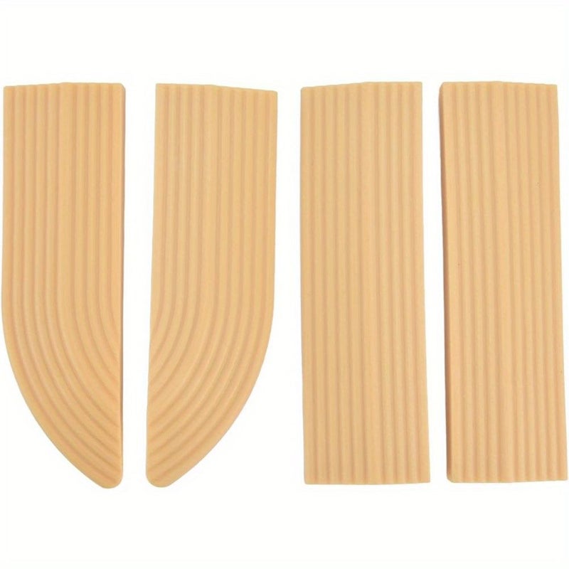 Yellow Rubber Transition Strips Set of 4 for Wheelchair Ramps Door Sills Bathroom Thresholds - Image 1
