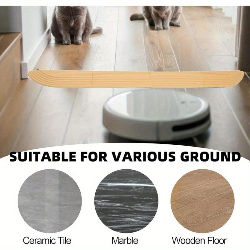 Yellow Rubber Transition Strips Set of 4 for Wheelchair Ramps Door Sills Bathroom Thresholds - Image 5
