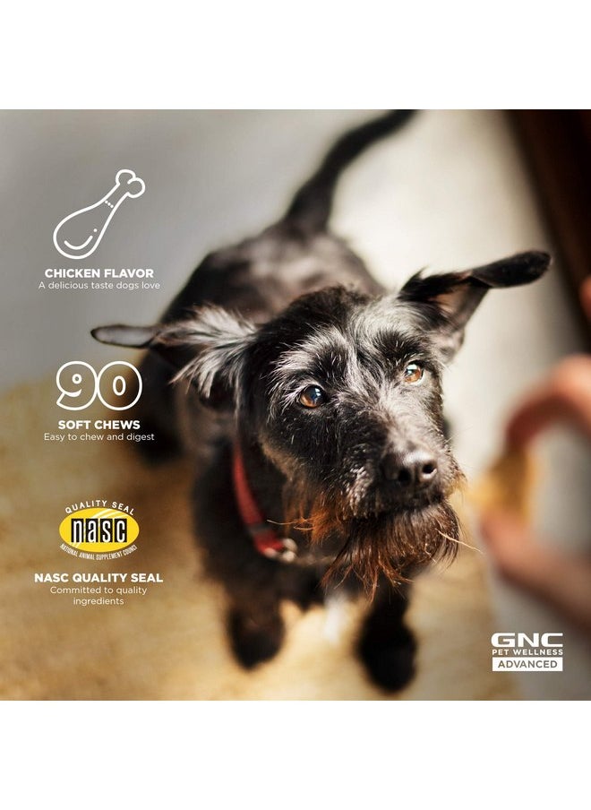 GNC - GNC Pets Advanced Digestion Dog Supplements for All Dogs | 90 ct Soft Chew Dog Digestive Supplements with Flaxseed and Probiotics | Chicken Flavor Dog Supplements for Digestive Support and Gut Health - Image 1