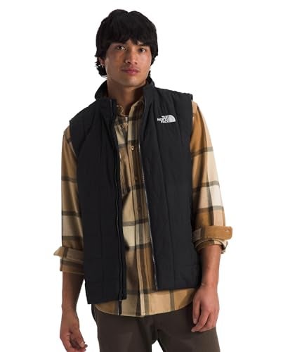 The North Face Mens Junction Insulated Vest Water Resistant Heatseeker Insulation Stretch Bindings Secure Zip Pockets TNF Black Small - Image 1