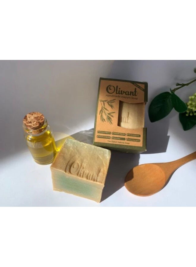 اوليفانت صابون حلب مصنوع يدويًا من زيت الزيتون الطبيعي لتغذية البشرة 160 غرام - Image 2