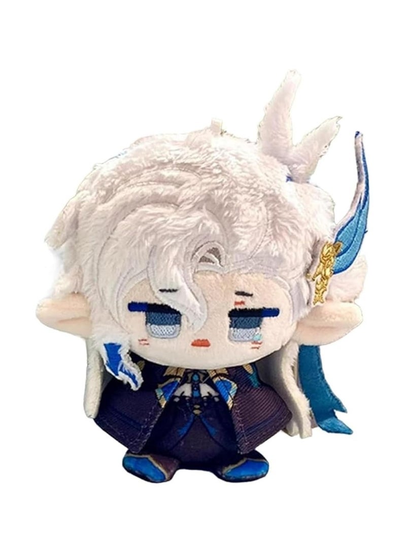 general Small Size Genshin Impact Figurine Plush Doll - Neuvillette Plush Toy (4 inch), Keychain Anime Character Soft Plush Gift for Gaming Fans - Image 1