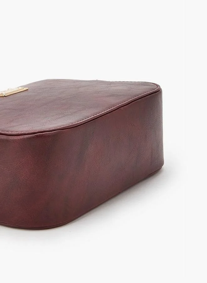 فلورا بيلا من شو إكسبرس حقيبة كروس بودي صلبة بحزام قابل للتعديل وإغلاق بسحاب