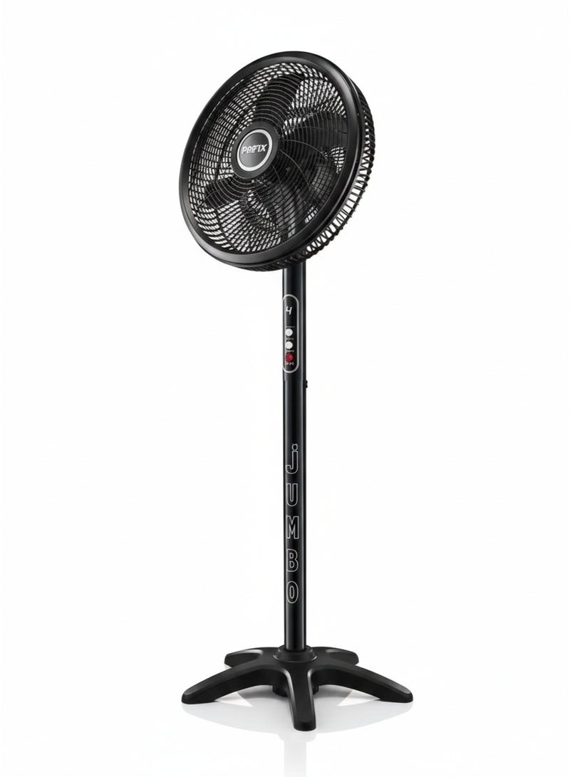 Prifix Jumbo Stand Fan - 21 Inch - Remote Control - 3 Speeds - Model SFJ211 - Black - Image 2