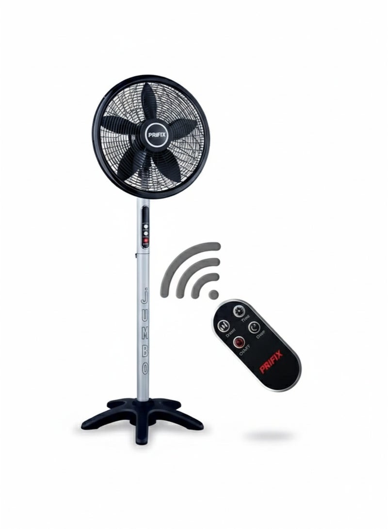 Prifix Jumbo Stand Fan - 21 Inch - Remote Control - 3 Speeds - Model SFJ211 - Black - Image 3
