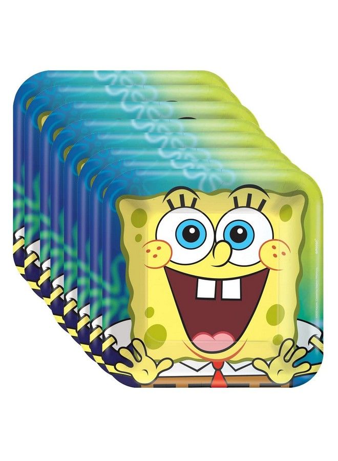 Amscan Spongebob Birthday Party Supplies Bundle Pack Includes Dessert Cake Paper Plates 24 Count - Image 4