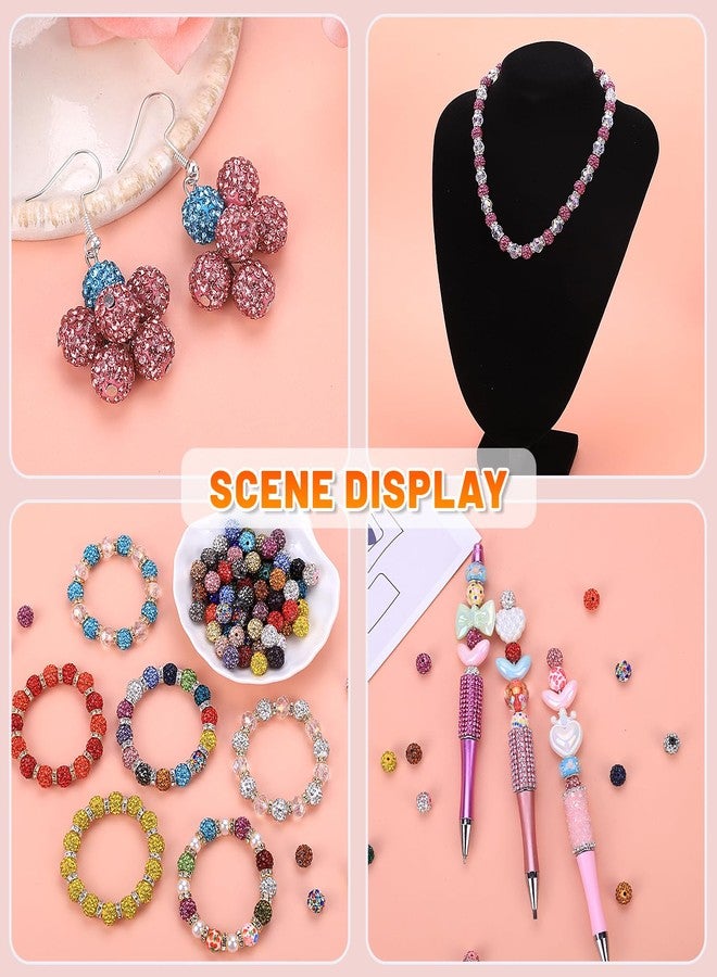 AIPRIDY Jewelry Making Beads Set, 540 PCS 10mm Rhinestone Clay Beads, 8mm Mixed Color Rhinestone Spacer Beads with Pearl and Floral Beads for DIY Bracelets, Necklaces (Random Mixed) - Image 3