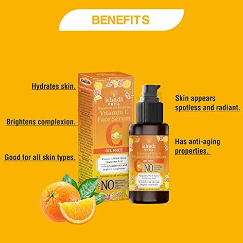 Khadi Veda Vitamin C Face Serum Skin Brightening 30 MLPack of 2 - Image 5