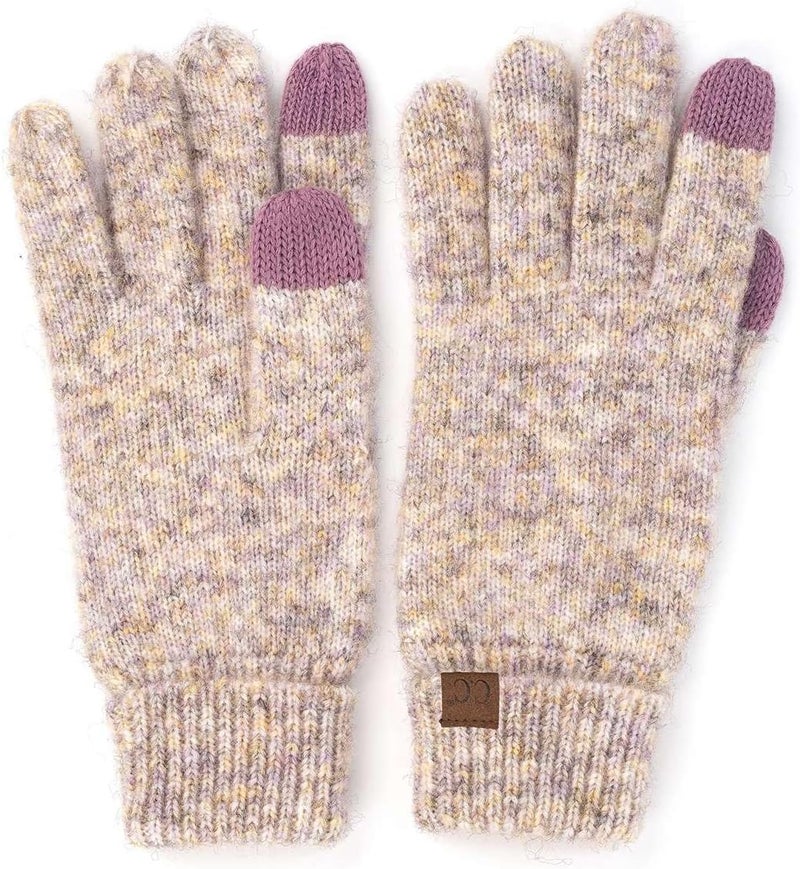 Cc Unisex Cable Knit Winter Warm Anti-Slip Touchscreen Texting Gloves - Image 1