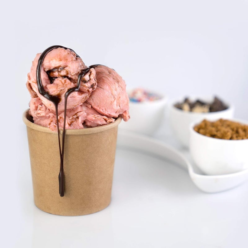 Noble Pack Paper Soup & Ice Cream Cups 100 Count, Paper Disposable Dessert Bowls for Hot or Cold Food, Party Supplies Treat Cups (16 oz, Kraft) - Image 5