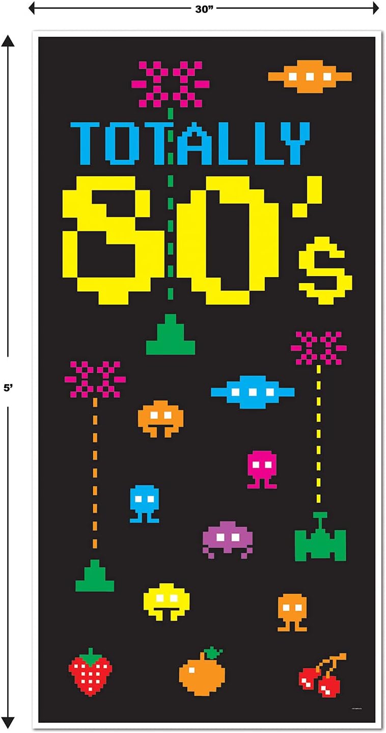 Beistle Totally 80s Door Cover - Image 4