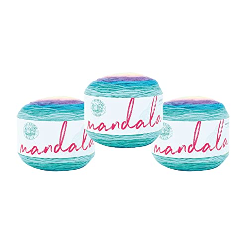 Lion Brand Yarn Mandala Yarn Multicolor Yarn for Crocheting and Knitting Craft Yarn 3Pack Nifflers