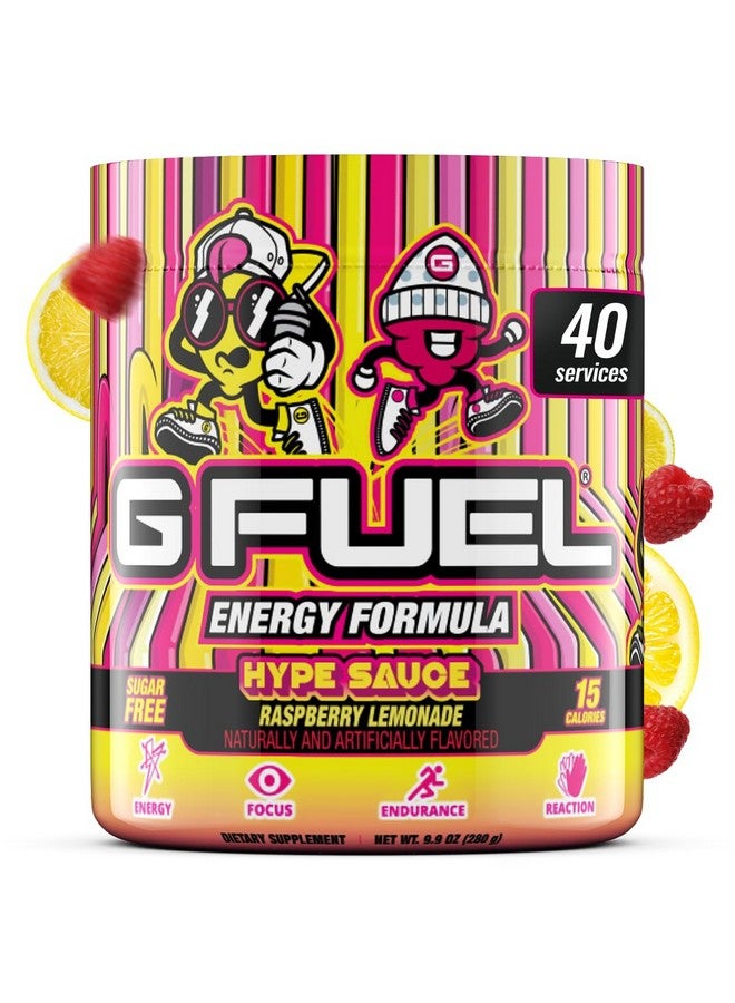 جي فيول مسحوق طاقة صلصة هايب، خالٍ من السكر، مكمل غذائي مركّز بالكافيين النظيف، مزيج من الماء، نكهة التوت والليمون، أمينو مركّز، مزيج من الفيتامينات ومضادات الأكسدة، 9.8 أونصة (40 وجبة) - Image 1