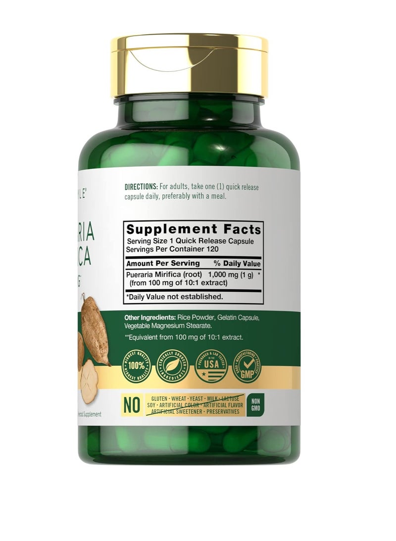 Carlyle Pueraria Mirifica Capsules | 1000mg | 120 Capsules - Image 2