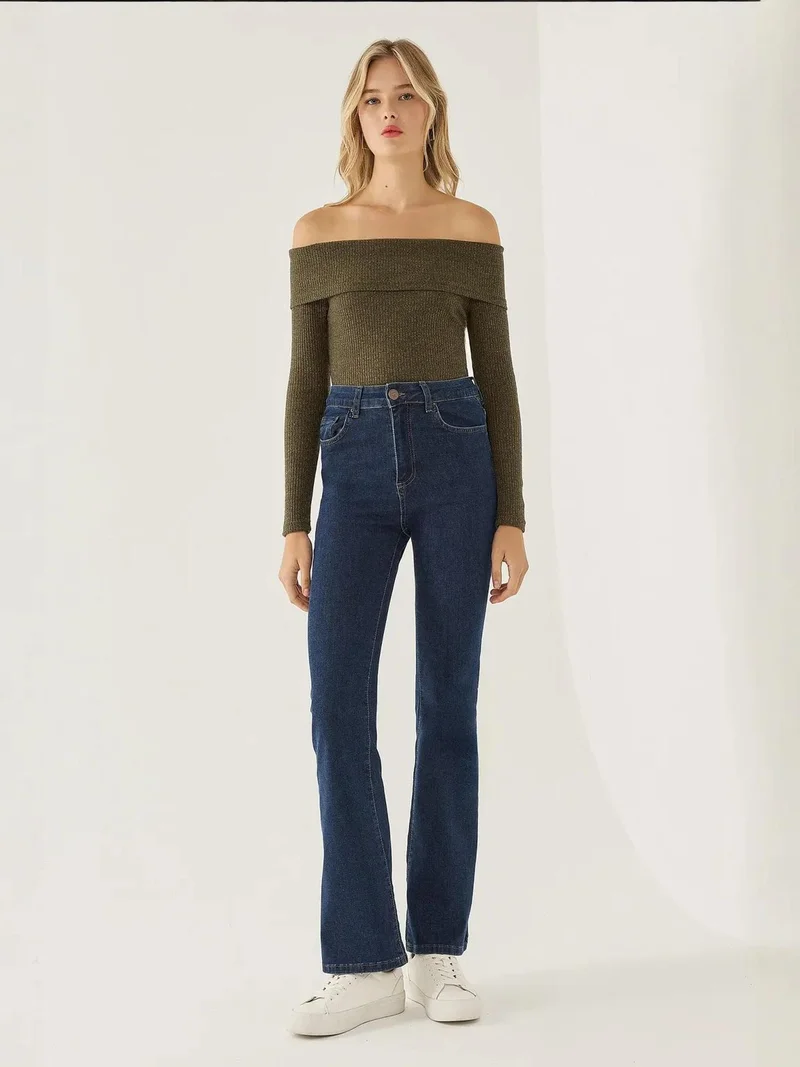 HICCUP Off Shoulder Jersey Top