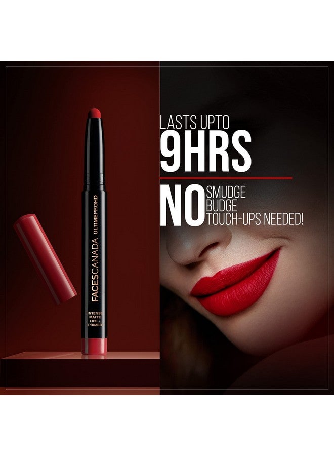 Facescanada Faces Canada Ultime Pro Hd Intense Matte Lips + Primer - Perfection 01, 1.4G | 9Hr Long Stay | Primer Infused For Flawless Hd Matte Finish | Intense Color Lightweight Silky Smooth Cream Application  - Image 3