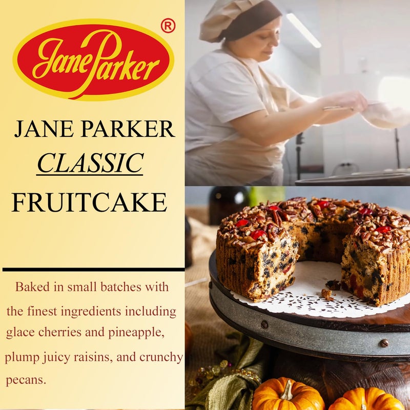 Jane Parker Fruitcake Classic Light Fruit Cake 5 Pound (80 Ounce) Ring in a Collectible Holiday Tin-Holiday-Christmas Cake-The Best Fruitcake You Can Buy - Image 4