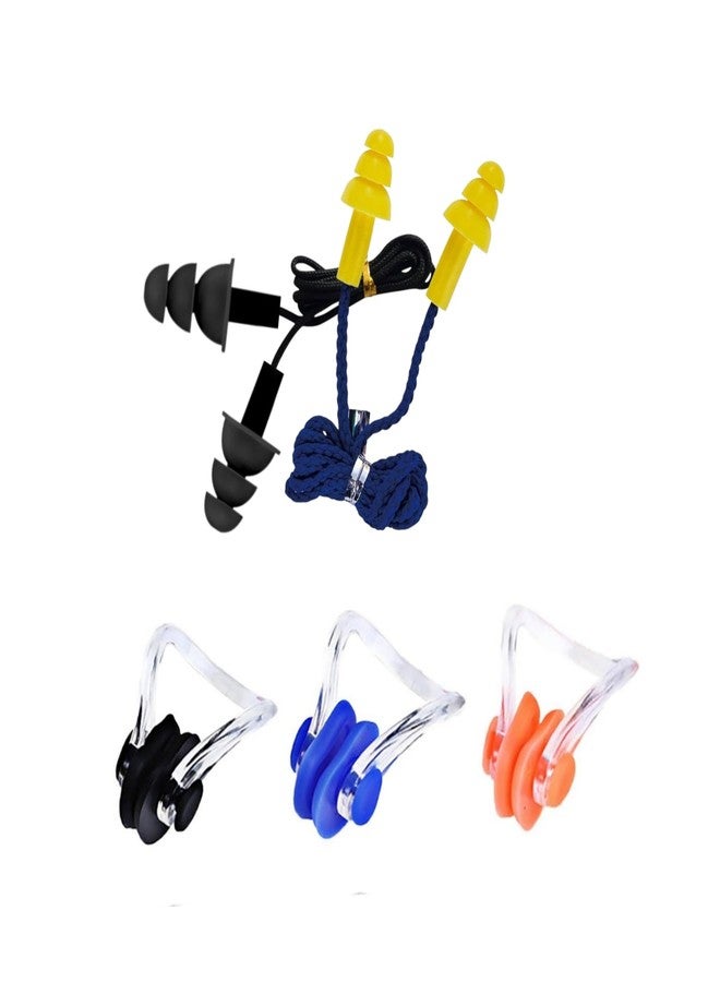 Swimming Nose Plugs ear plugs - Comfortable Soft Nose Clips for Swimming, Training & Water Sports (ear nose)