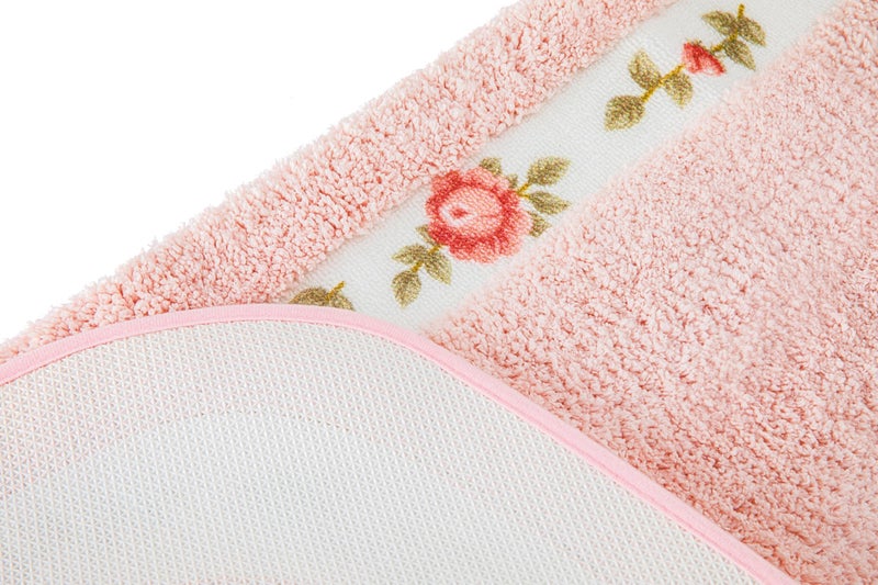 Stay Young Nice Rose Flower Area Rugs for Bedroom Living Room Bathroom Rugs Bath Mat Super Soft Non Slip Absorbent Pink 17.71 x 49.21 Inch - Image 4