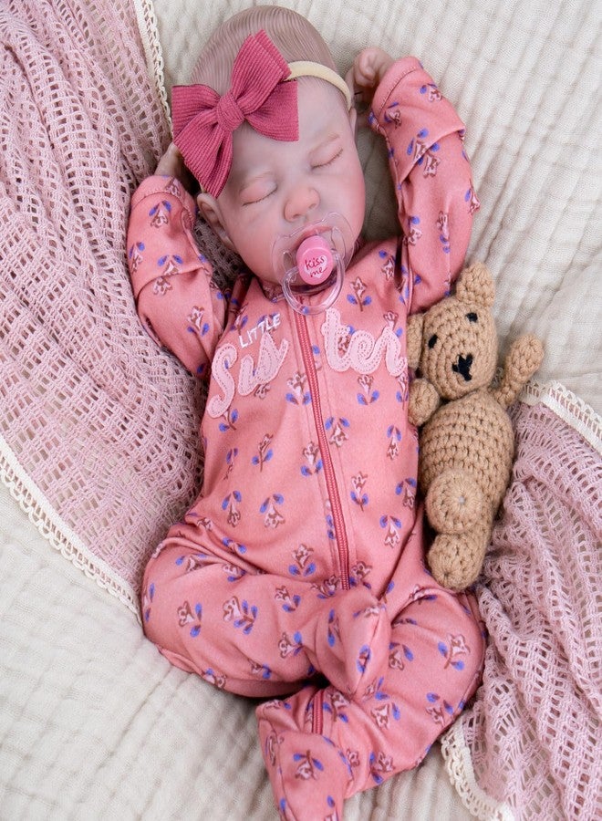 Aori Lifelike Reborn Baby Dolls 20 Inch Ultra Realistic Sleeping Girl Newborn Baby Doll with Weighted Body for Cuddling Poseable Vinyl Doll Includes Accessories for Collectors, Kids 3+ - Image 1