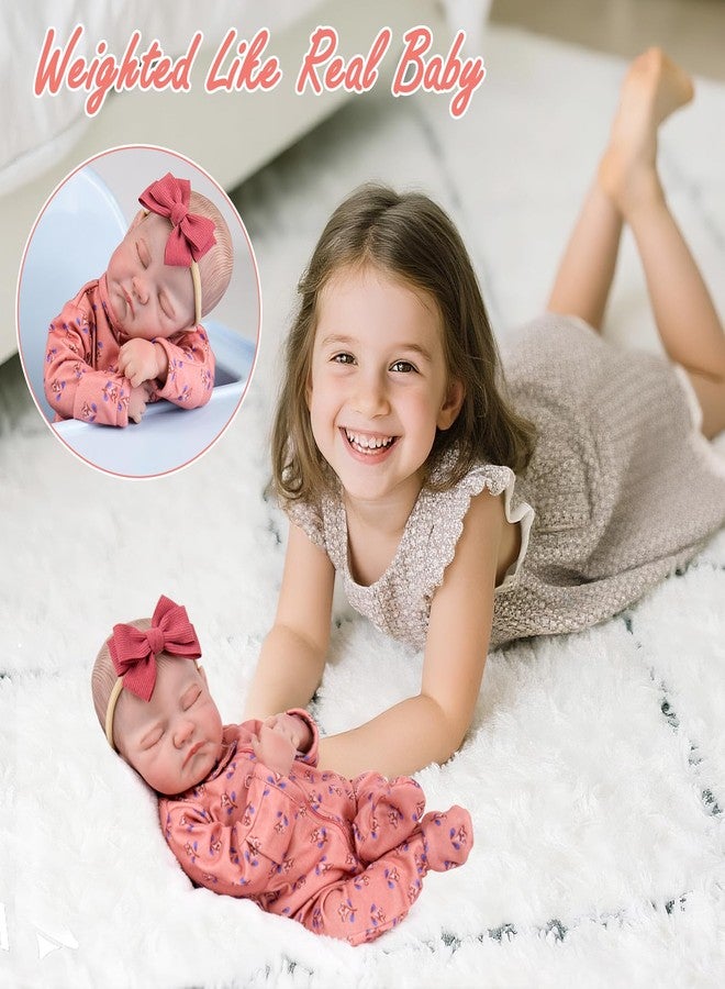 Aori Lifelike Reborn Baby Dolls 20 Inch Ultra Realistic Sleeping Girl Newborn Baby Doll with Weighted Body for Cuddling Poseable Vinyl Doll Includes Accessories for Collectors, Kids 3+ - Image 3