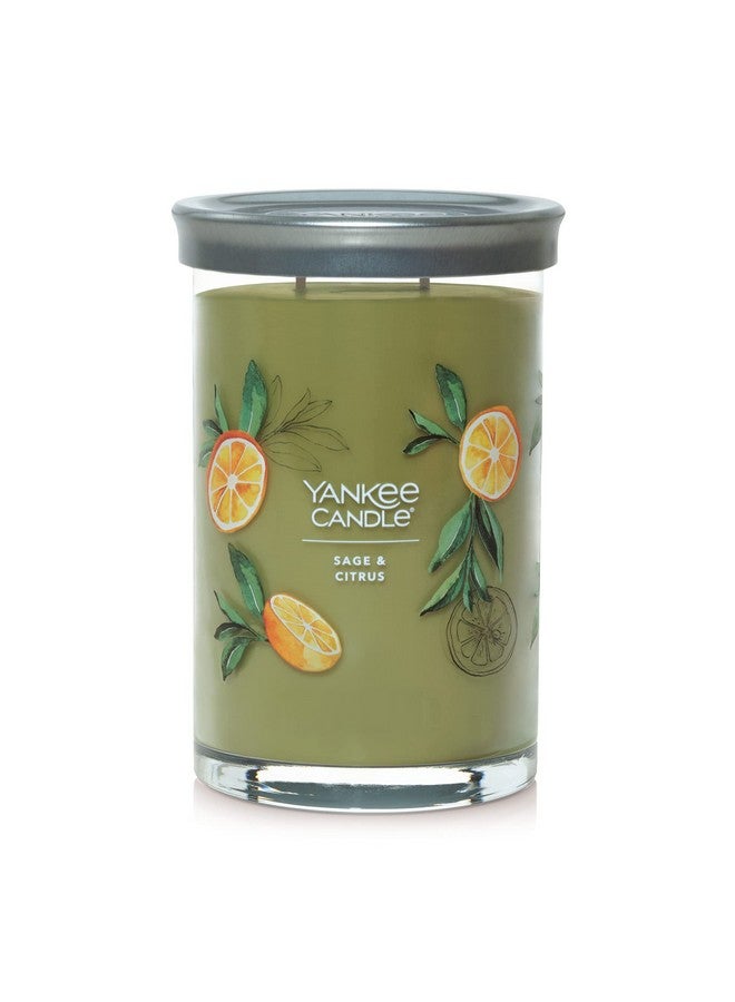 Yankee Candle Sage & Citrus Scented, Signature 20oz Large Tumbler 2-Wick Candle,Long-Lasting and Clean Burn, Over 60 Hours of Burn Time - Image 2
