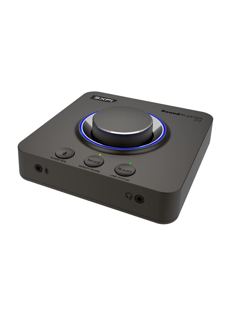 Creative Sound Blaster X4 Hi-Res 24bit/192kHz External USB DAC and Amp Sound Card, Super X-Fi, Multi-Channel, 7.1 Discrete Surround, Optical-in, Optical-out, Line-in, Mic-in, Headset-in for PC and Mac  - Image 1